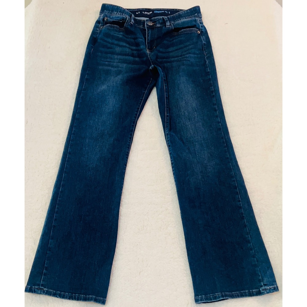 Lincoln Outfitters Womens Bootcut Jeans Dark Wash Comfort Flex Size 12 Stretch